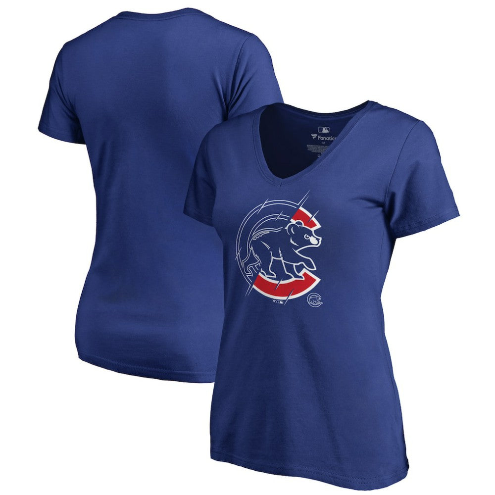 Chicago Cubs Women's X-Ray V-Neck T-Shirt | MLB For sale