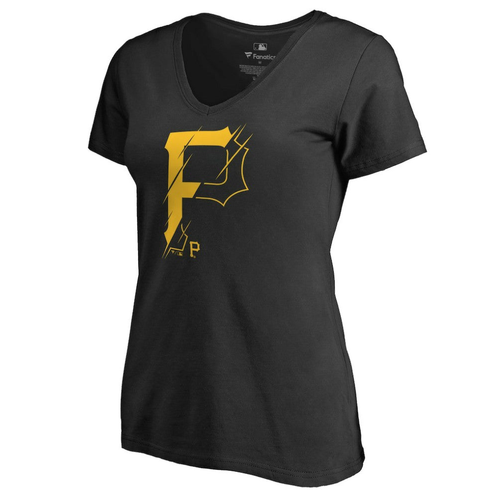 Pittsburgh Pirates Women's X-Ray V-Neck T-Shirt | MLB On Sale
