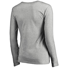 Denver Broncos  Women's Iconic Collection Script Assist Long Sleeve V-Neck T-Shirt