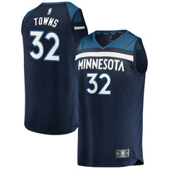 Karl-Anthony Towns Minnesota Timberwolves Fast Break Replica Player Jersey Navy Discount