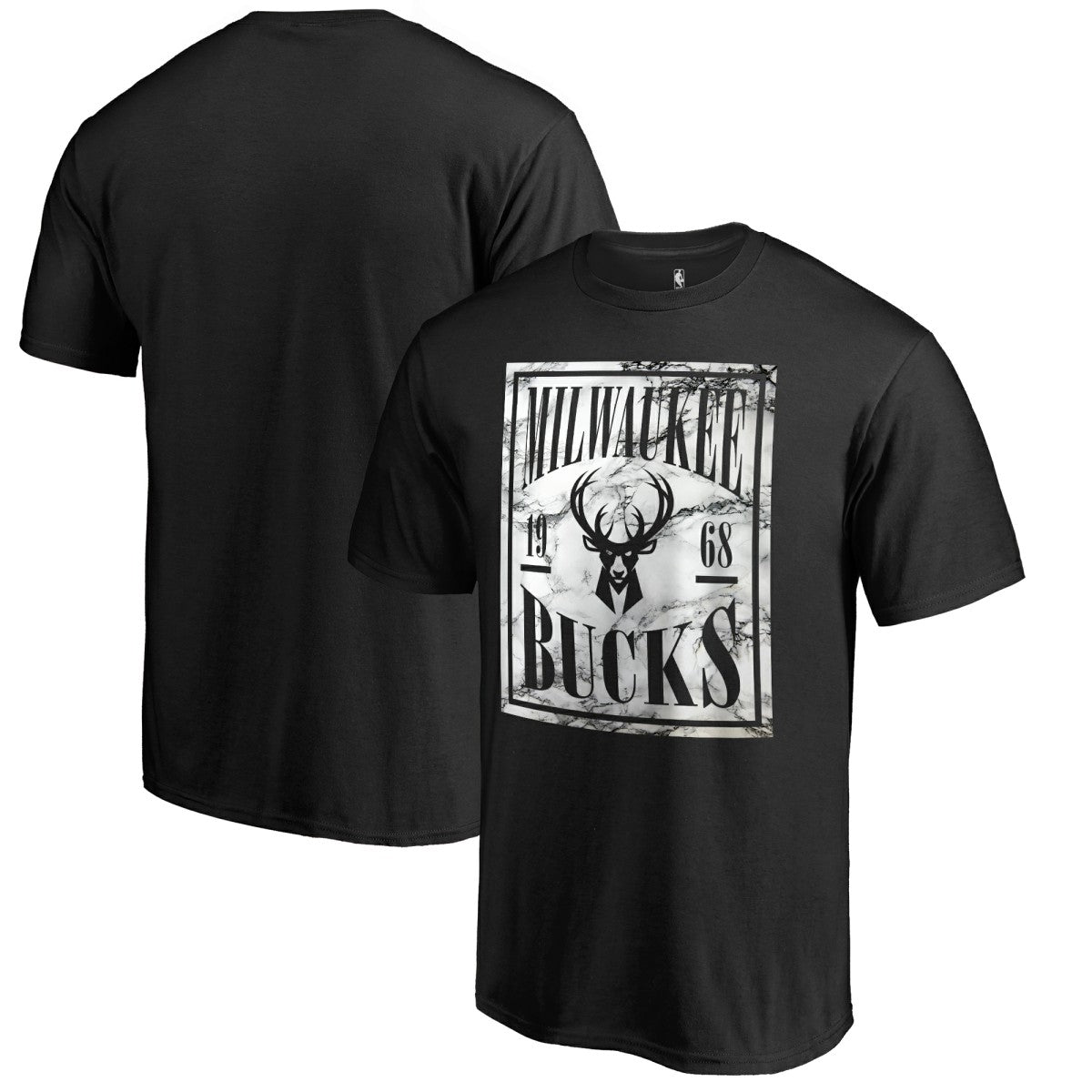 Milwaukee Bucks Black Court Vision T-Shirt shop For Sale