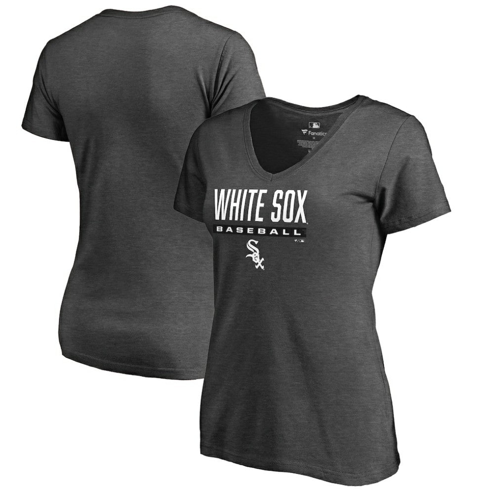 Chicago White Sox Women's Win Stripe V-Neck T-Shirt | MLB US