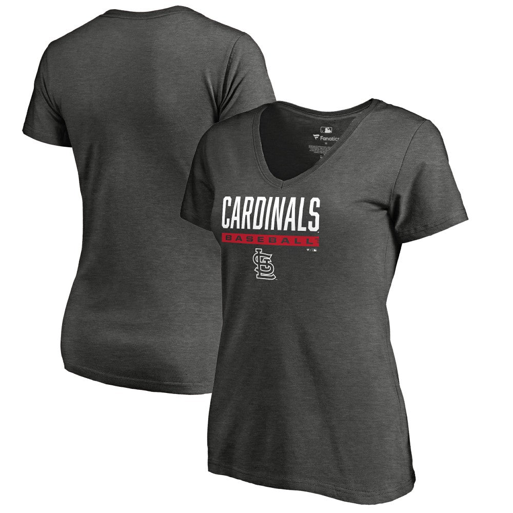 St. Louis Cardinals Women's Win Stripe V-Neck T-Shirt | MLB Online