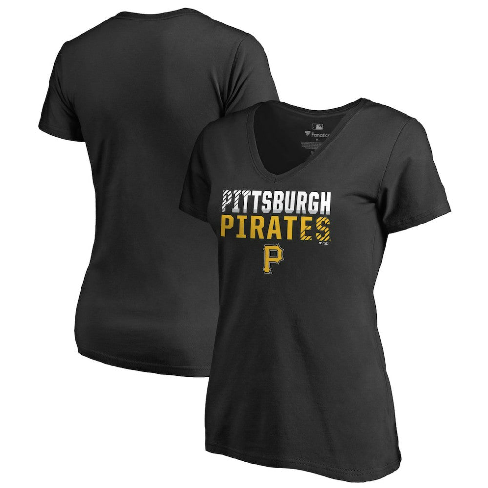 Pittsburgh Pirates Women's Fade Out V-Neck T-Shirt | MLB For sale