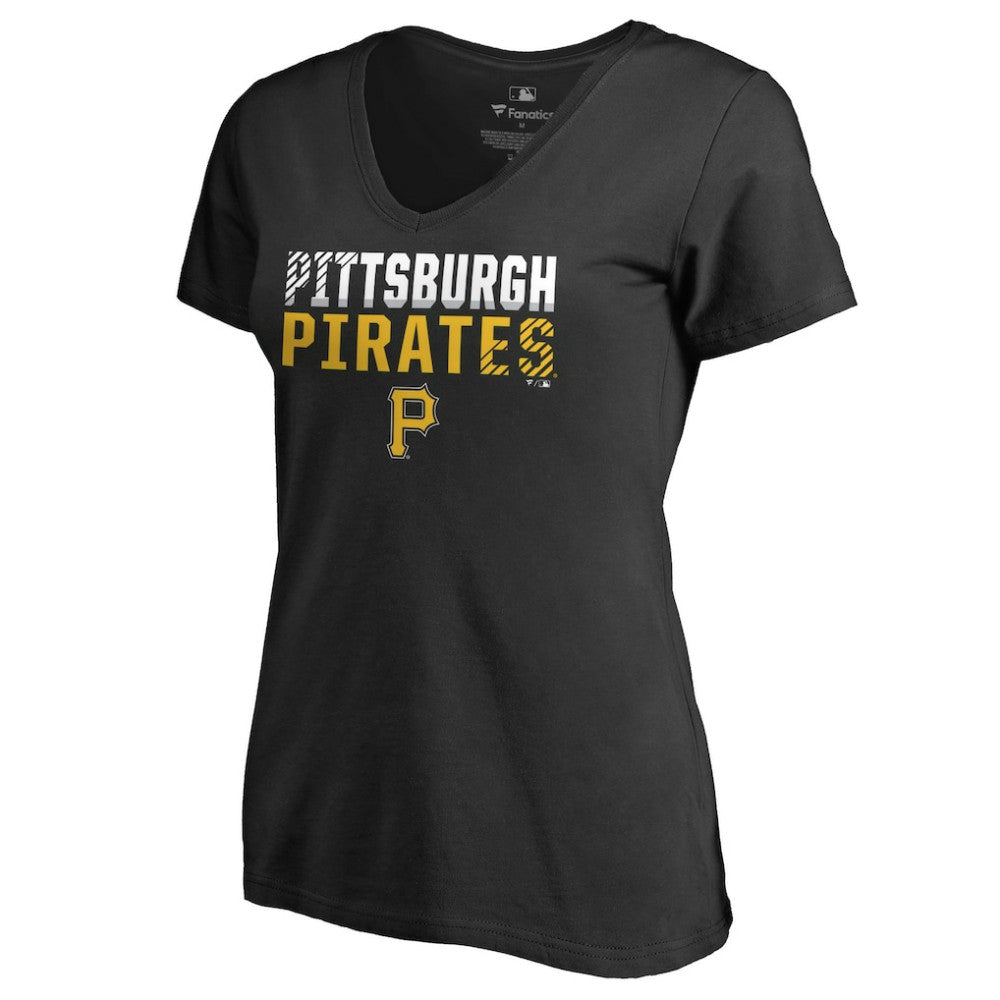 Pittsburgh Pirates Women's Fade Out V-Neck T-Shirt | MLB For sale