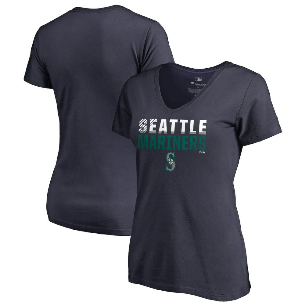 Seattle Mariners Women's Fade Out V-Neck T-Shirt | MLB Shop