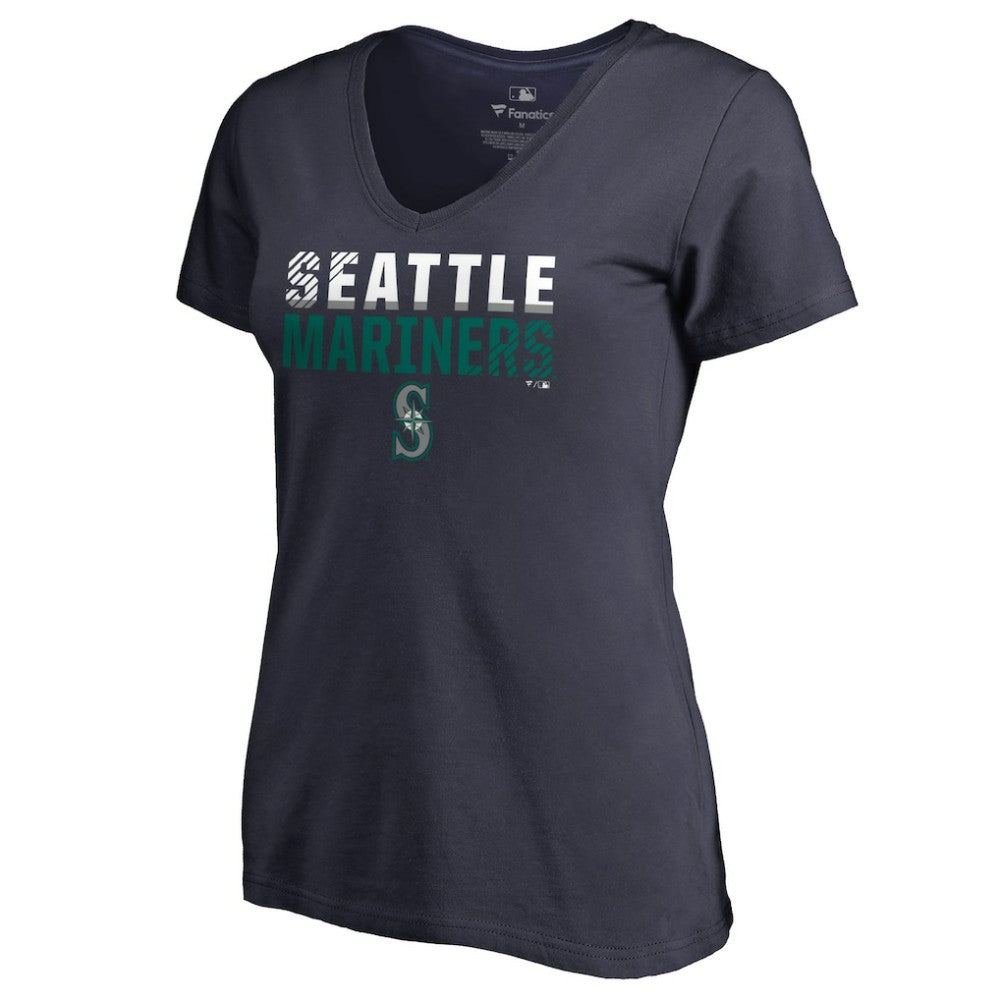Seattle Mariners Women's Fade Out V-Neck T-Shirt | MLB Shop