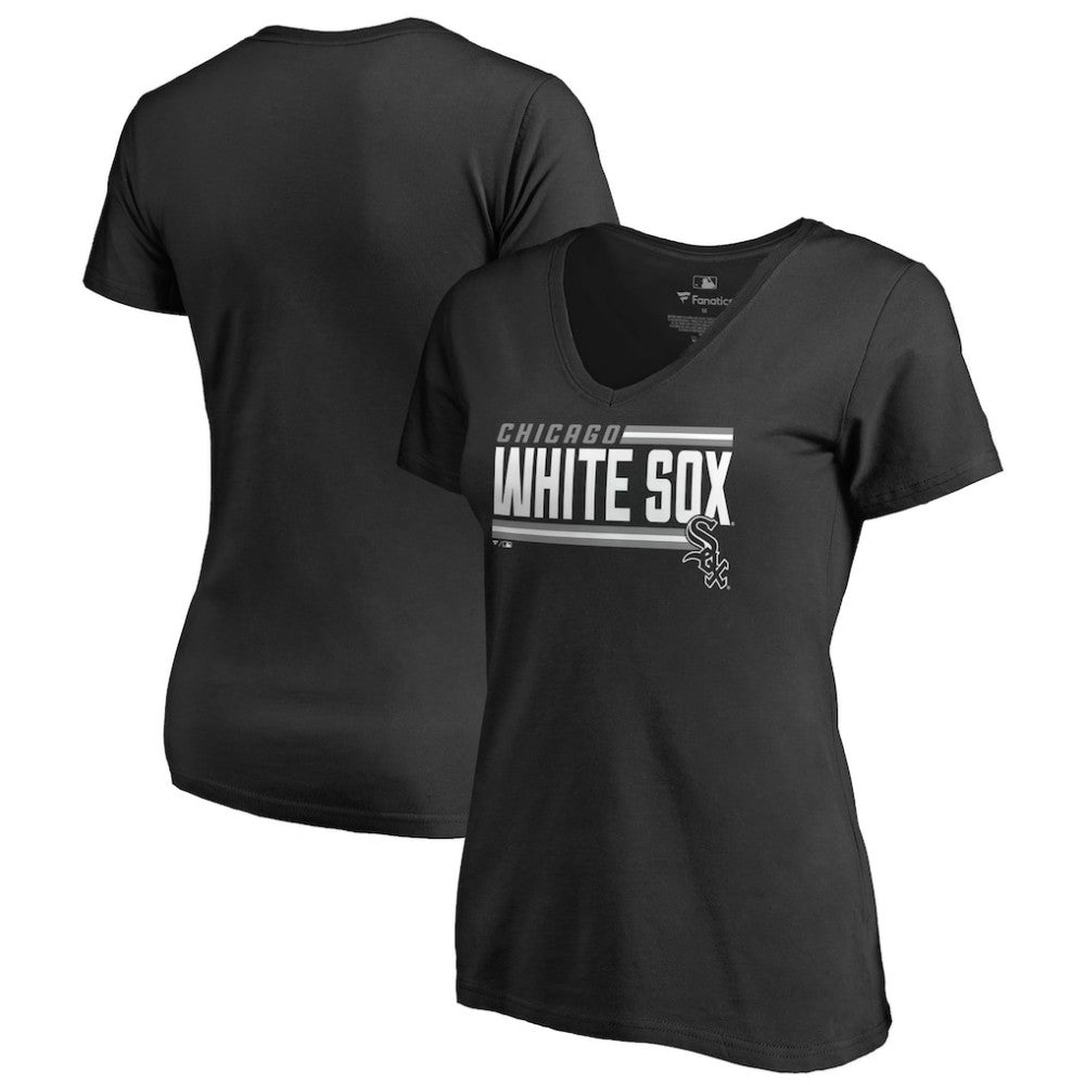 Chicago White Sox Women's Onside Stripe V-Neck T-Shirt | MLB On Sale