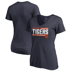 Detroit Tigers Women's Onside Stripe V-Neck T-Shirt | MLB Online