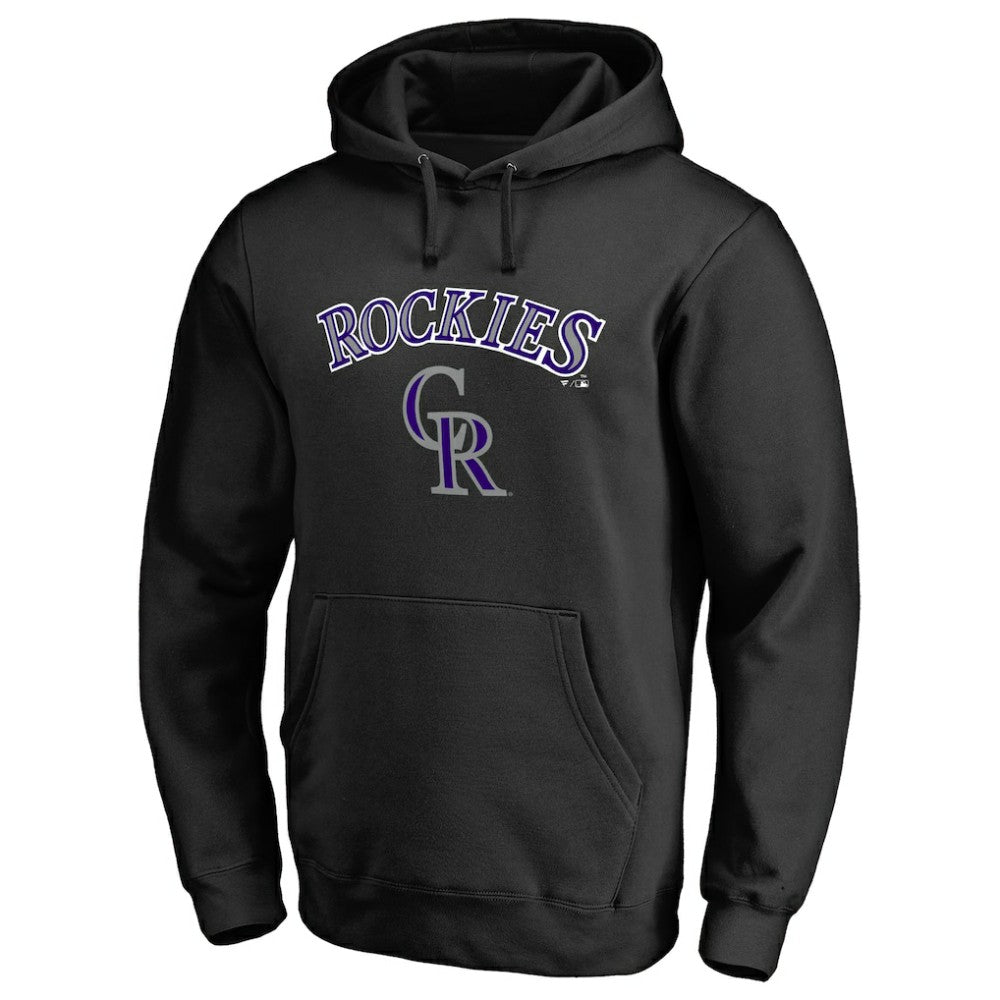 Colorado Rockies Team Lockup Fitted Pullover Hoodie | MLB Sale