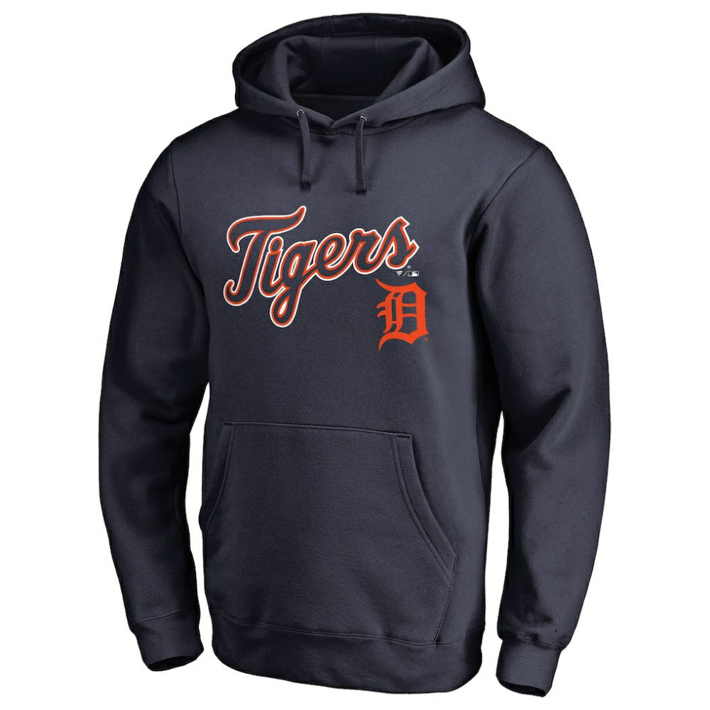 Detroit Tigers Team Lockup Fitted Pullover Hoodie | MLB Discount