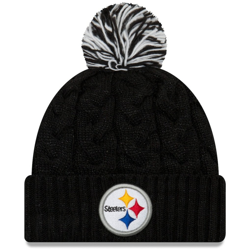 Pittsburgh Steelers New Era Women's Cozy Cable Cuffed Knit Hat