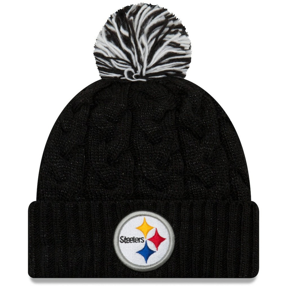 Pittsburgh Steelers New Era Women's Cozy Cable Cuffed Knit Hat