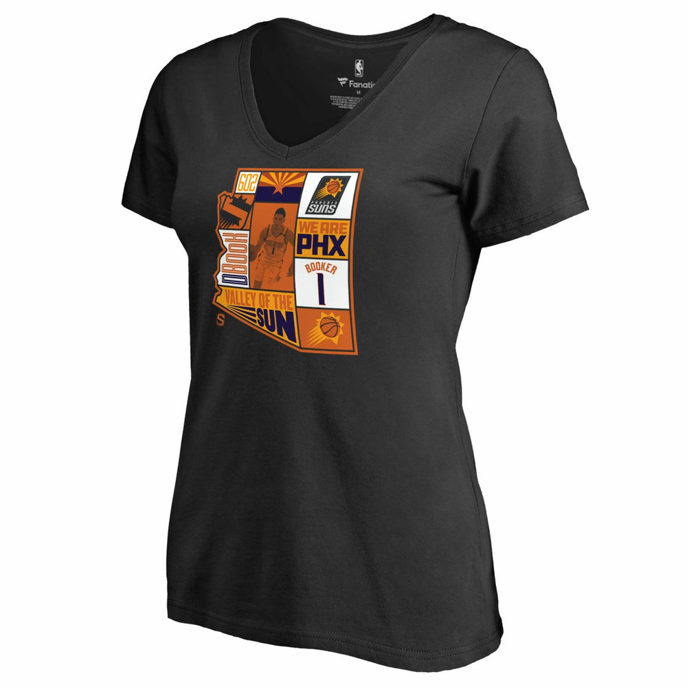 Devin Booker Phoenix Suns Women's Player State V-Neck T-Shirt For Sale