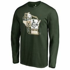 Giannis Antetokounmpo Milwaukee Bucks Player State Long Sleeve T-Shirt On Sale