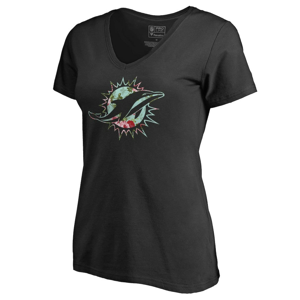 Miami Dolphins  Women's Lovely V-Neck T-Shirt