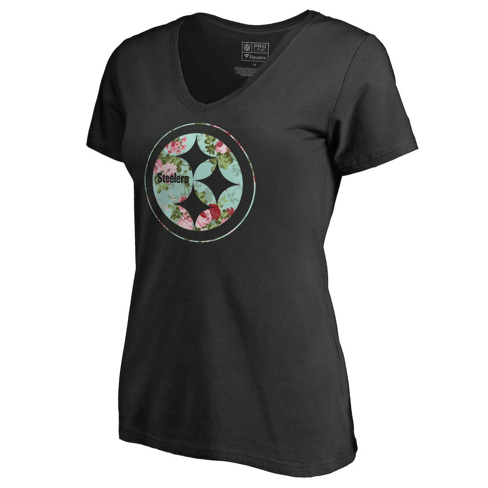 Pittsburgh Steelers  Women's Lovely V-Neck T-Shirt
