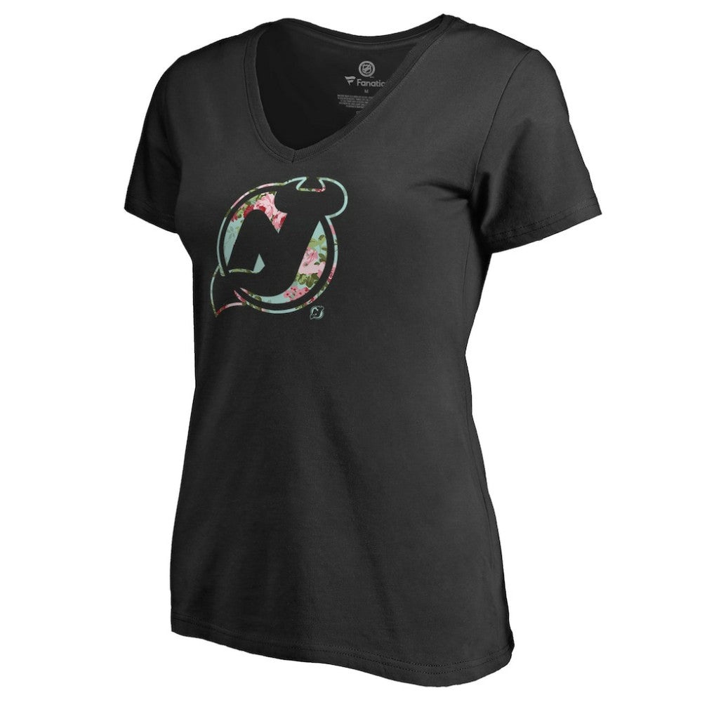 New Jersey Devils Women's Lovely V-Neck T-Shirt Outlet