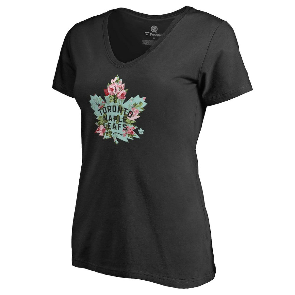 Toronto Maple Leafs Women's Lovely V-Neck T-Shirt Outlet