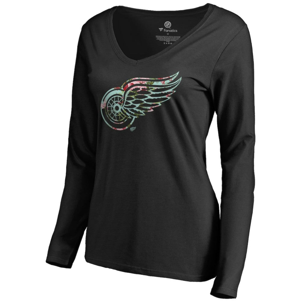 Detroit Red Wings Women's Lovely Long Sleeve V-Neck T-Shirt For Sale