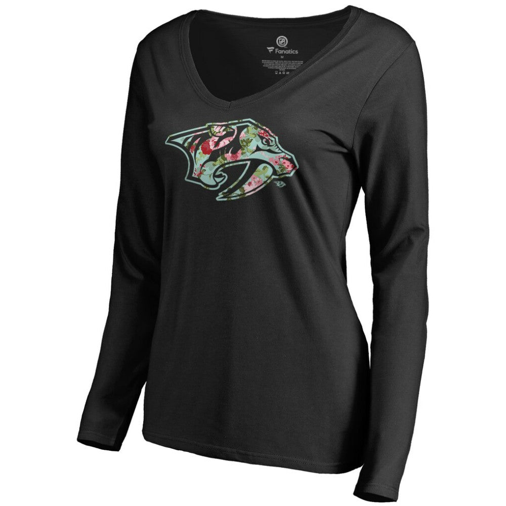 Nashville Predators Women's Lovely Long Sleeve V-Neck T-Shirt For Sale