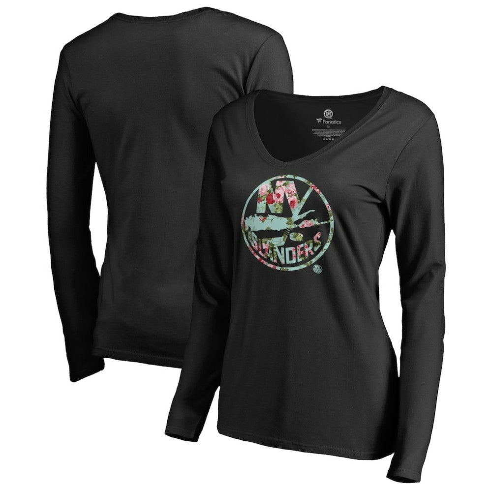 New York Islanders Women's Lovely Long Sleeve V-Neck T-Shirt Discount