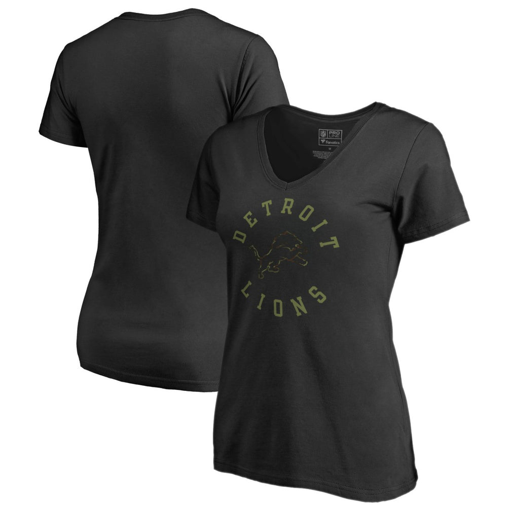Detroit Lions  Women's Camo Collection Liberty V-Neck T-Shirt