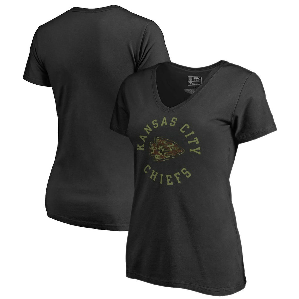 Kansas City Chiefs  Women's Camo Collection Liberty V-Neck T-Shirt