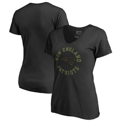 New England Patriots  Women's Camo Collection Liberty V-Neck T-Shirt