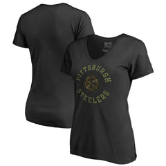 Pittsburgh Steelers  Women's Camo Collection Liberty V-Neck T-Shirt