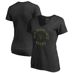 San Francisco 49ers  Women's Camo Collection Liberty V-Neck T-Shirt