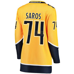 Juuse Saros Nashville Predators Fanatics Women's Breakaway Player Jersey Discount