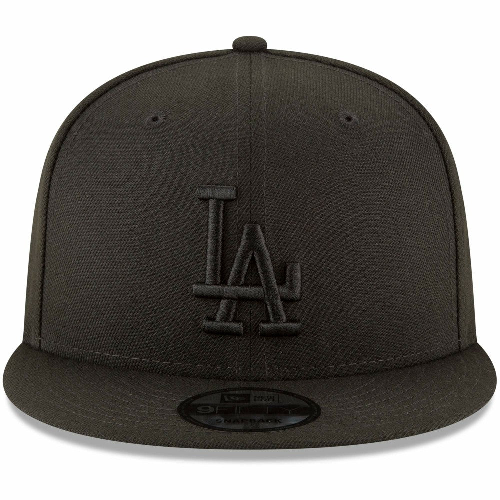 Los Angeles Dodgers New Era Black on Black 9FIFTY Team Snapback Adjustable Hat | MLB For sale