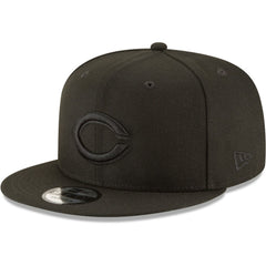 Cincinnati Reds New Era Black on Black 9FIFTY Team Snapback Adjustable Hat | MLB Discount