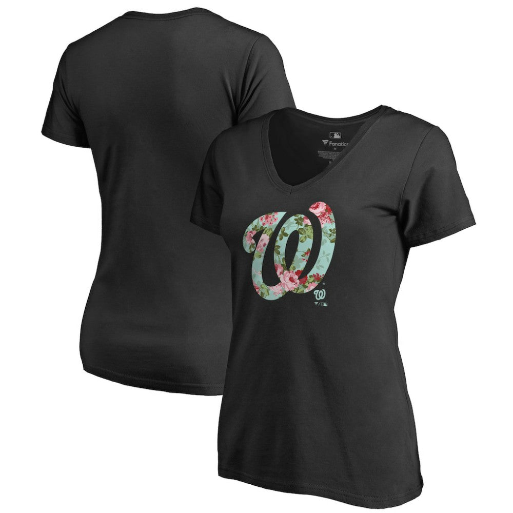 Washington Nationals Women's Lovely V-Neck T-Shirt | MLB New