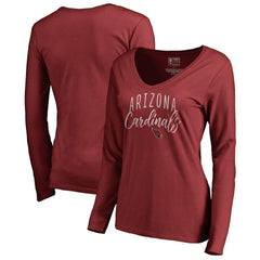 Arizona Cardinals  Women's Graceful Long Sleeve V-Neck T-Shirt