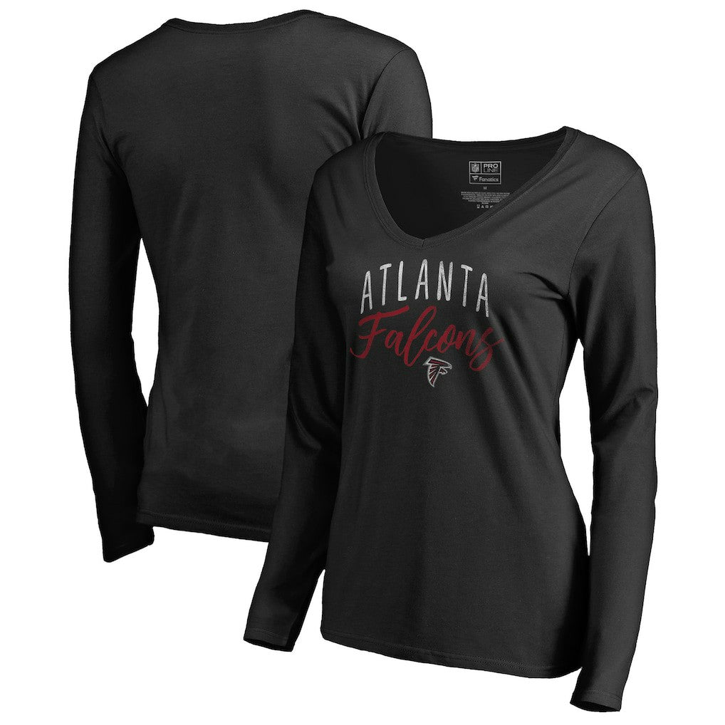 Atlanta Falcons  Women's Graceful Long Sleeve V-Neck T-Shirt