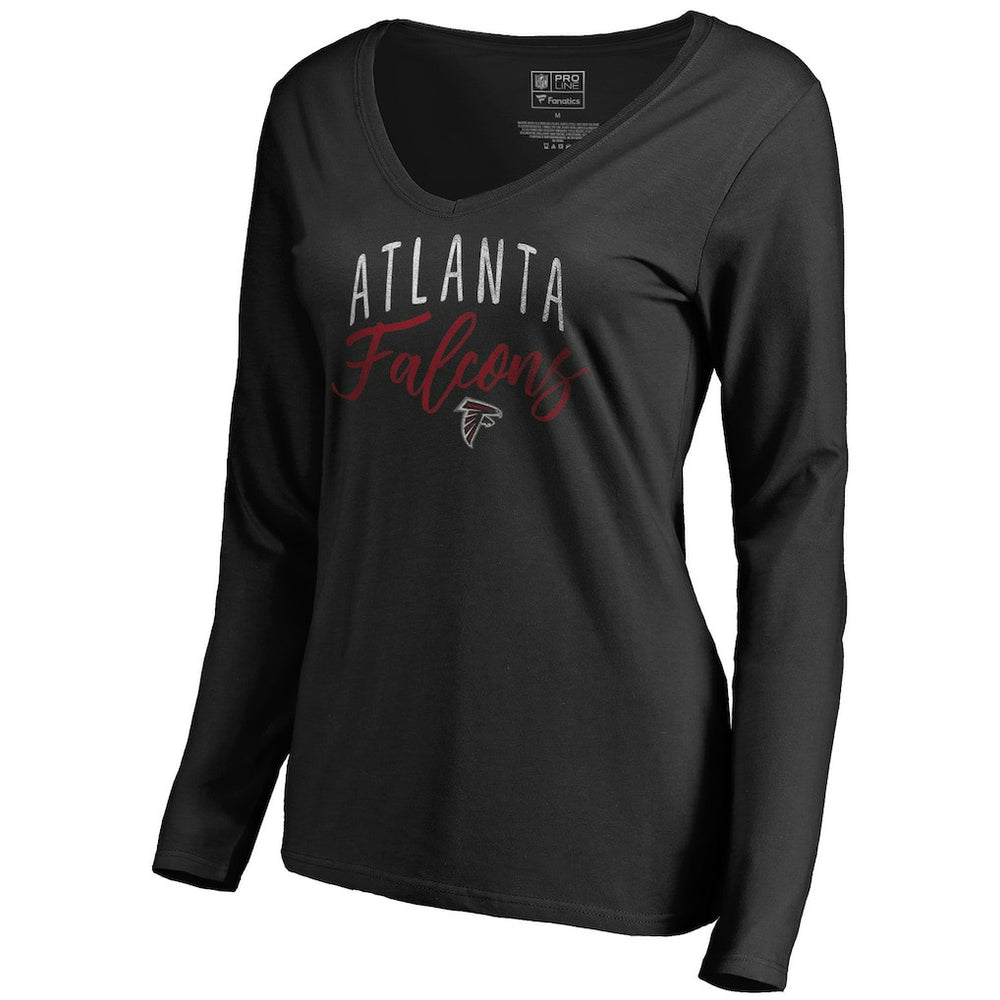 Atlanta Falcons  Women's Graceful Long Sleeve V-Neck T-Shirt