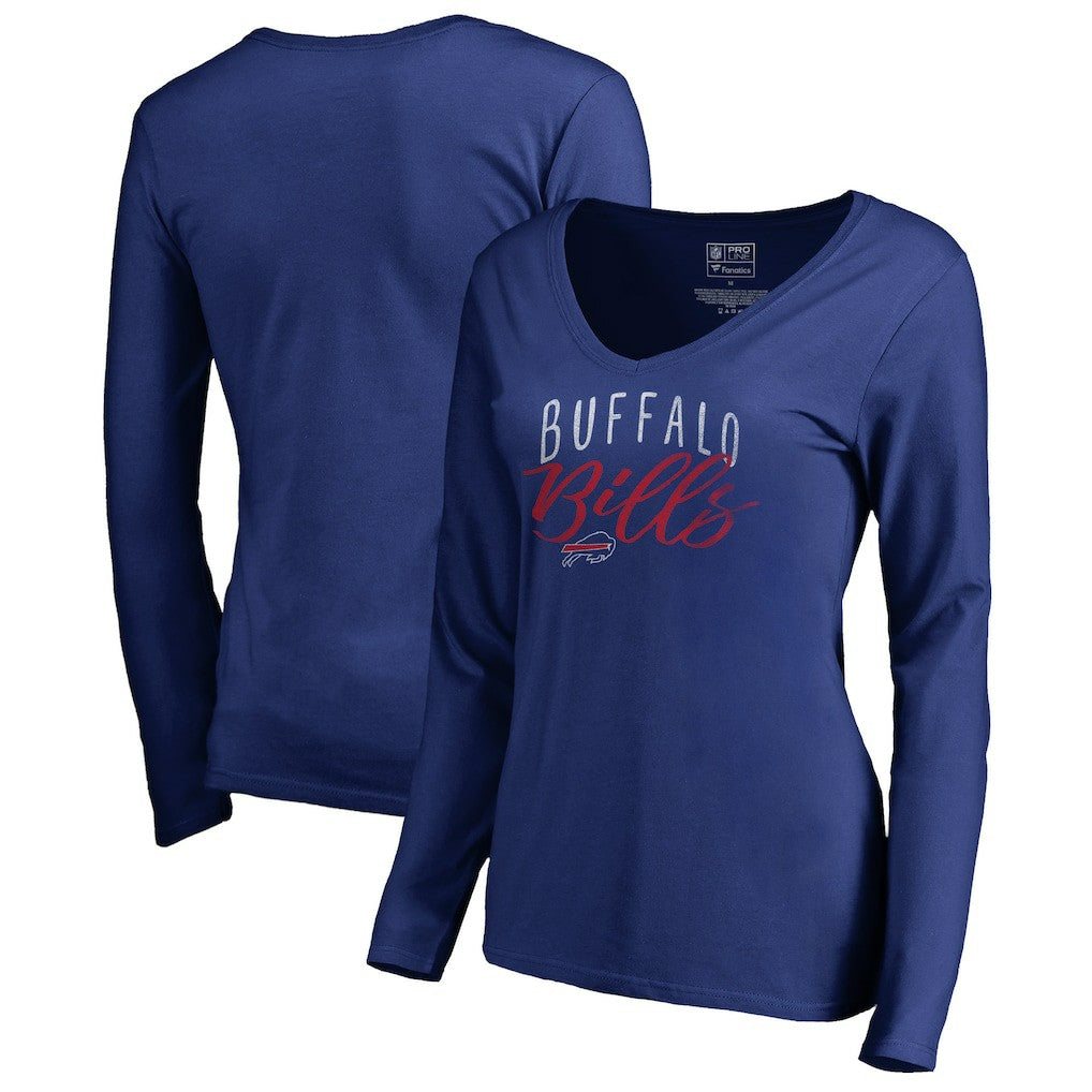 Buffalo Bills  Women's Graceful Long Sleeve V-Neck T-Shirt