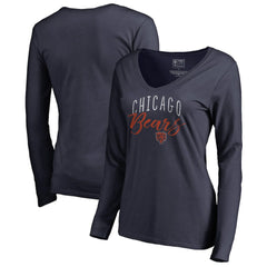 Chicago Bears  Women's Graceful Long Sleeve V-Neck T-Shirt