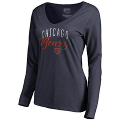 Chicago Bears  Women's Graceful Long Sleeve V-Neck T-Shirt