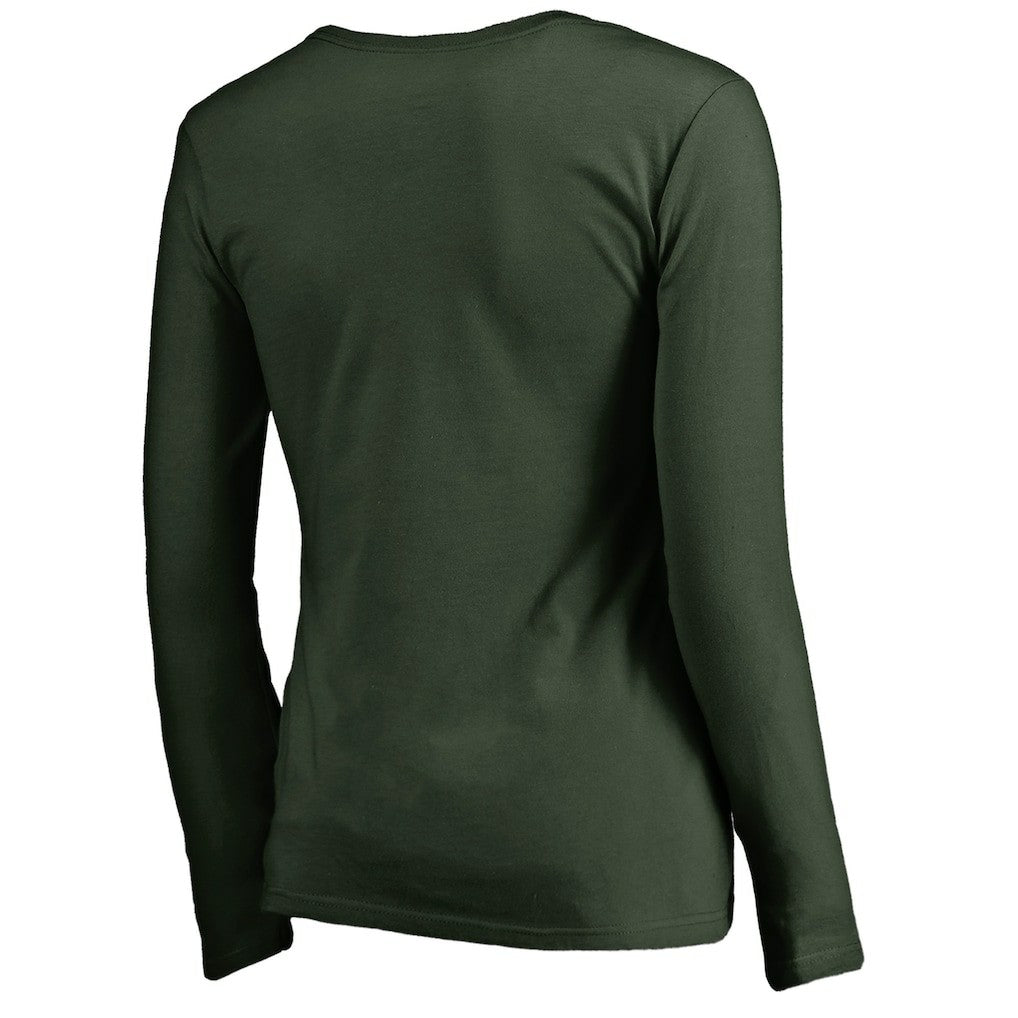 Green Bay Packers  Women's Graceful Long Sleeve V-Neck T-Shirt
