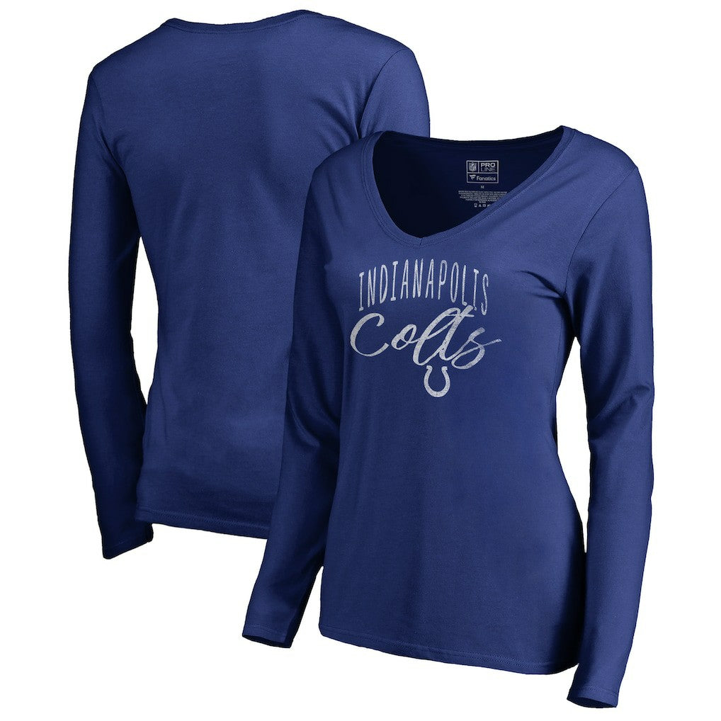 Indianapolis Colts  Women's Graceful Long Sleeve V-Neck T-Shirt