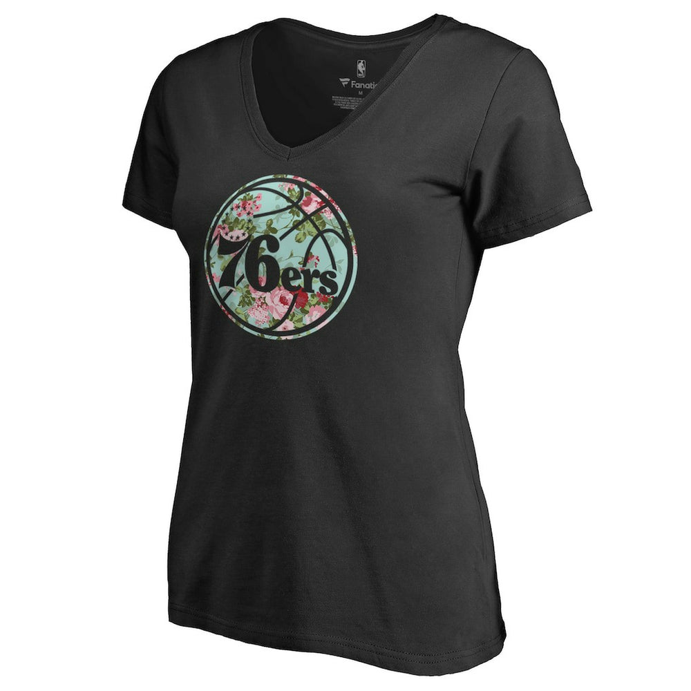 Philadelphia 76ers Lovely V-Neck T-Shirt Discount