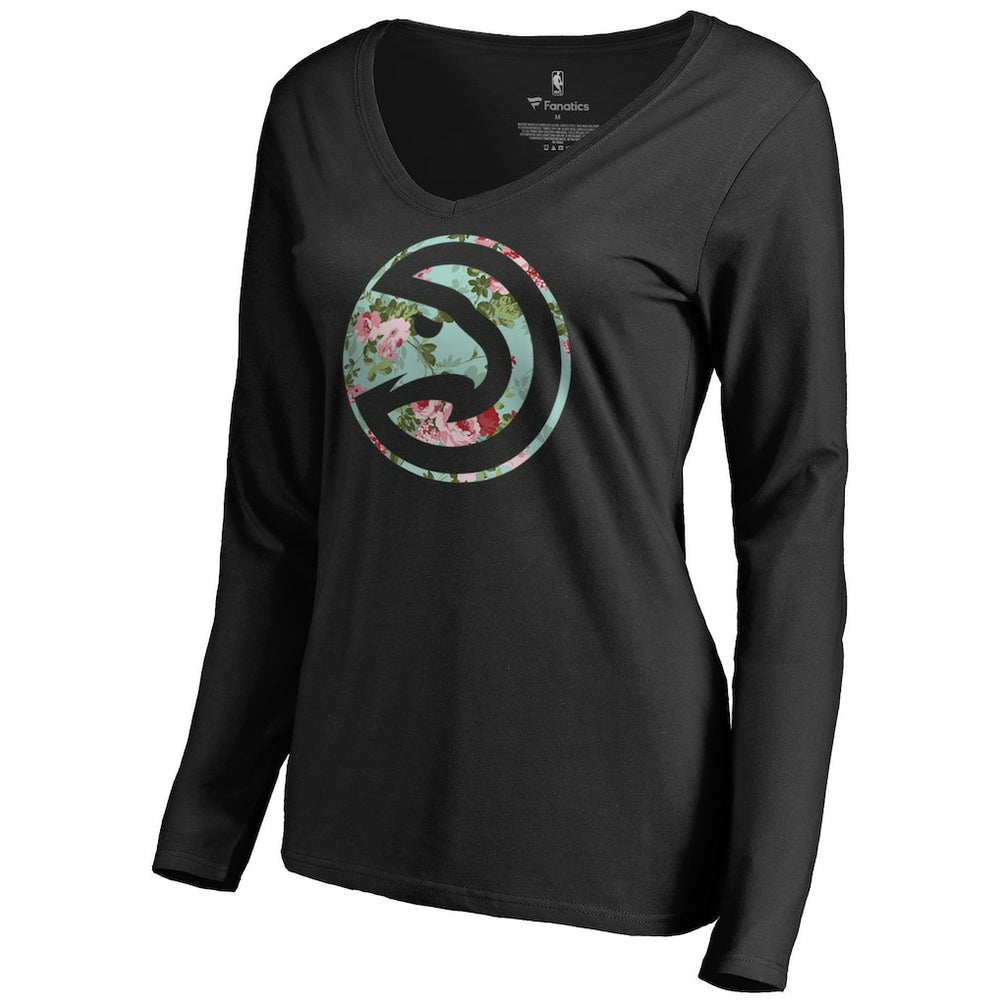 Atlanta Hawks Women's Lovely V-Neck Long Sleeve T-Shirt Online
