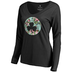 Boston Celtics Women's Lovely V-Neck Long Sleeve T-Shirt Discount