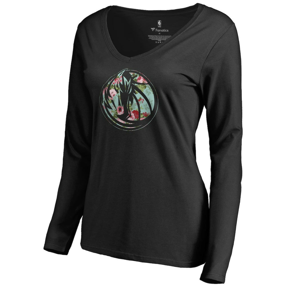 Dallas Mavericks Women's Lovely V-Neck Long Sleeve T-Shirt sale Outlet