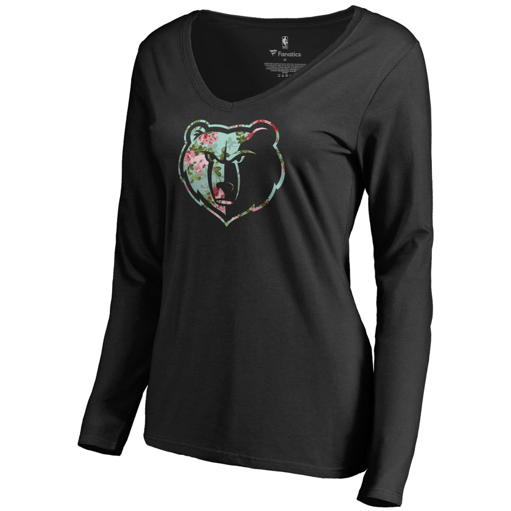 Memphis Grizzlies Women's Lovely Long Sleeve V-Neck T-Shirt On Sale