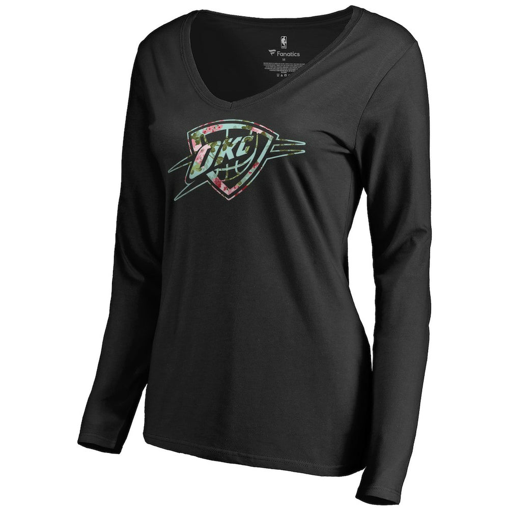 Oklahoma City Thunder Women's Lovely V-Neck Long Sleeve T-Shirt Online
