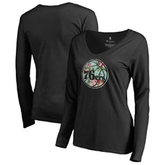 Philadelphia 76ers Women's Lovely V-Neck Long Sleeve T-Shirt Online